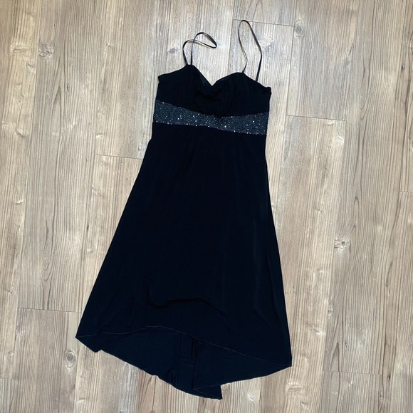 Laundry by Shelli Segal - Black Formal Sleeveless Long Dress Beaded Chest Size 6 - Picture 2 of 6